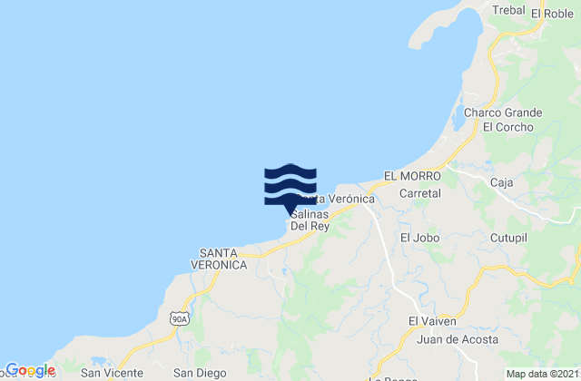 Mapa de mareas Juan de Acosta, Colombia