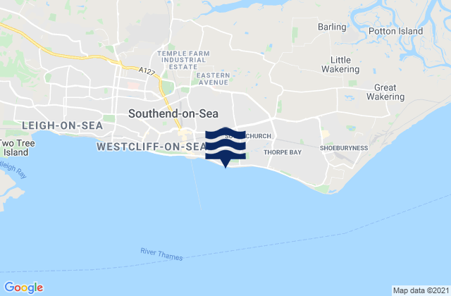 Mapa de mareas Jubilee Beach, United Kingdom