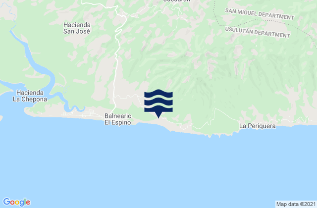 Mapa de mareas Jucuarán, El Salvador