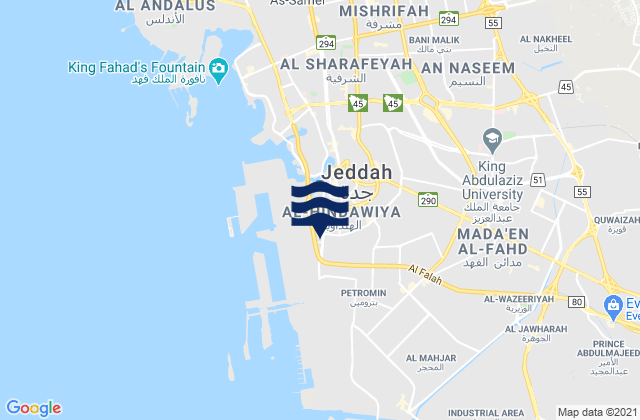 Mapa de mareas Juddah, Saudi Arabia