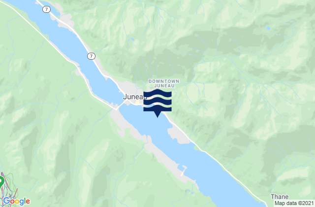 Mapa de mareas Juneau City and Borough, United States