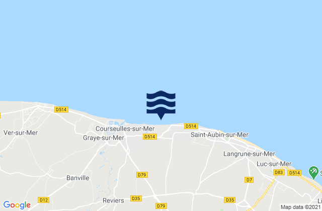 Mapa de mareas Juno Beach, France