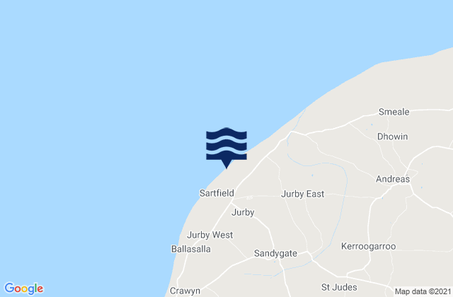 Mapa de mareas Jurby, Isle of Man