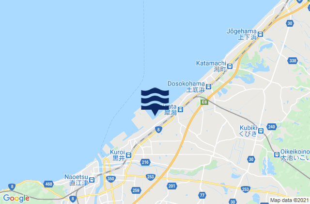 Mapa de mareas Jōetsu Shi, Japan