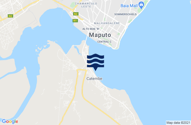Mapa de mareas KaTembe, Mozambique