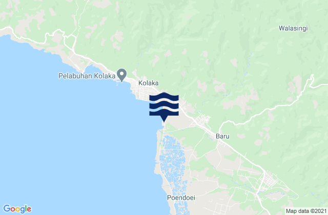 Mapa de mareas Kabupaten Kolaka, Indonesia
