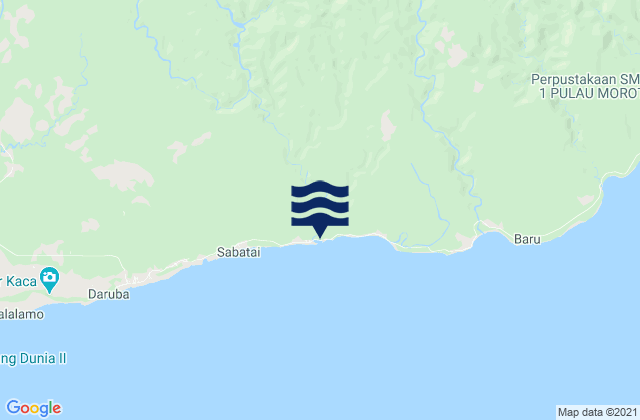 Mapa de mareas Kabupaten Pulau Morotai, Indonesia