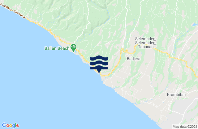 Mapa de mareas Kabupaten Tabanan, Indonesia