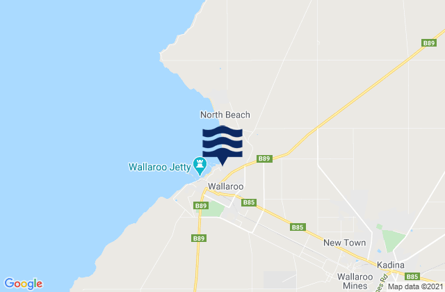 Mapa de mareas Kadina, Australia