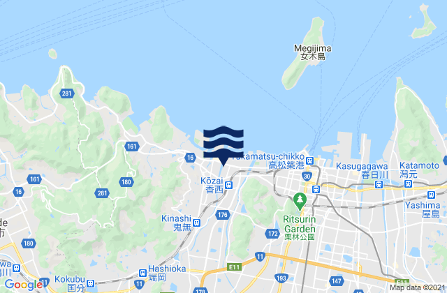 Mapa de mareas Kagawa-ken, Japan