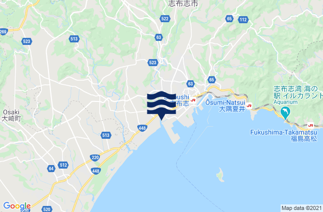 Mapa de mareas Kagoshima-ken, Japan