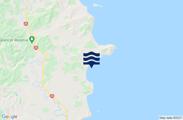Mapa de mareas Kaiaua Bay, New Zealand