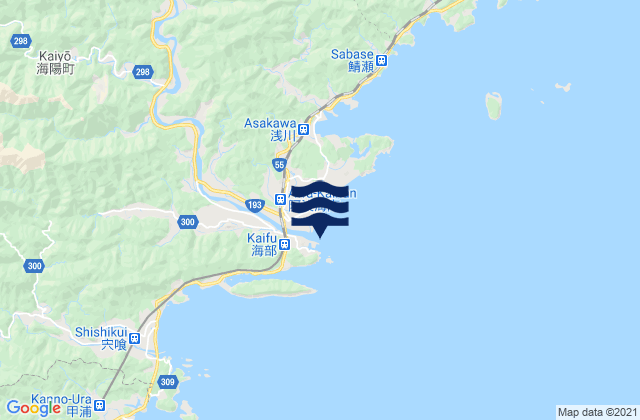 Mapa de mareas Kaifu River, Japan