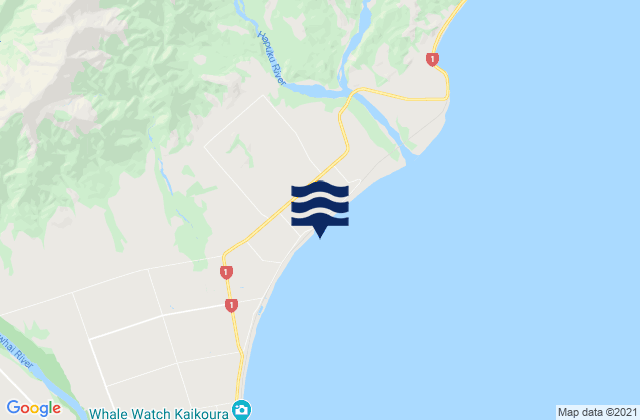Mapa de mareas Kaikoura District, New Zealand