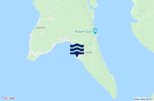 Mapa de mareas Kaimana, Indonesia