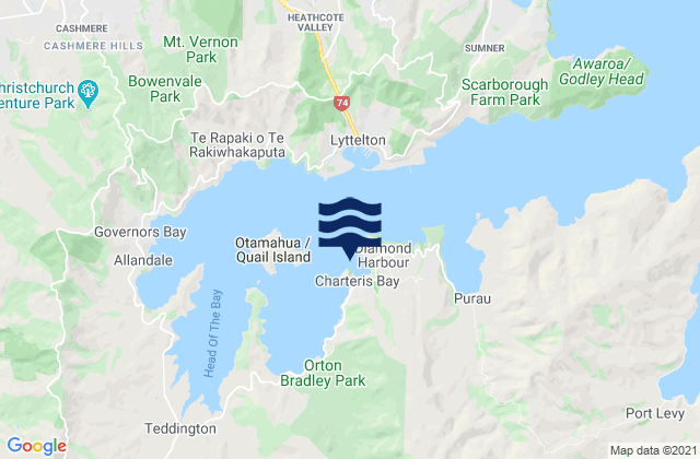 Mapa de mareas Kaioruru/Church Bay, New Zealand