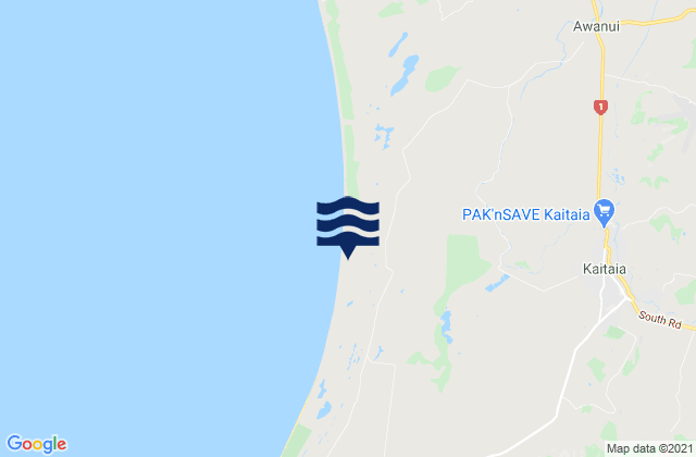 Mapa de mareas Kaitaia, New Zealand