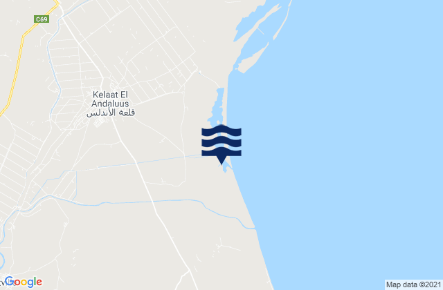 Mapa de mareas Kalaat El Andalous, Tunisia