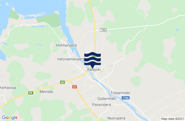 Mapa de mareas Kalajoki, Finland