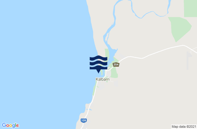 Mapa de mareas Kalbarri, Australia
