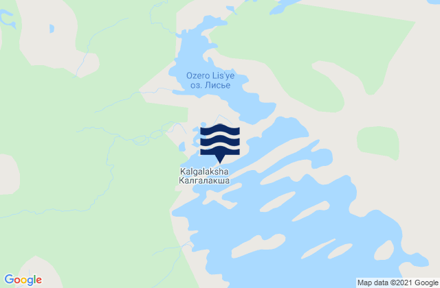 Mapa de mareas Kalgalaksha Kalgalaksha Bay, Russia