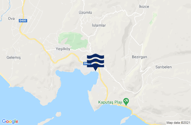 Mapa de mareas Kalkan, Turkey