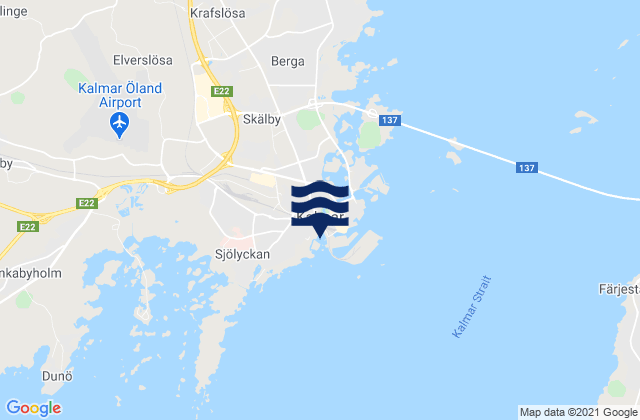 Mapa de mareas Kalmar, Sweden