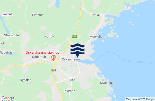 Mapa de mareas Kalmar, Sweden
