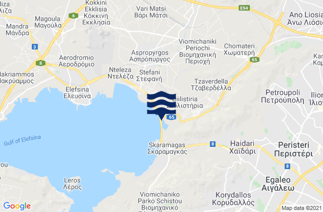 Mapa de mareas Kamaterón, Greece