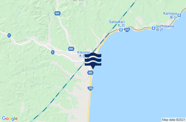Mapa de mareas Kamiiso-gun, Japan
