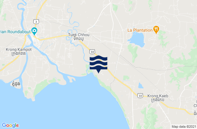 Mapa de mareas Kampot, Cambodia