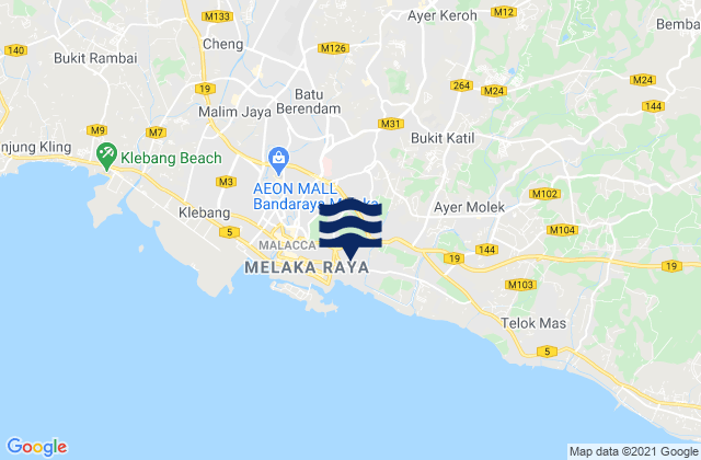 Mapa de mareas Kampung Bukit Baharu, Malaysia