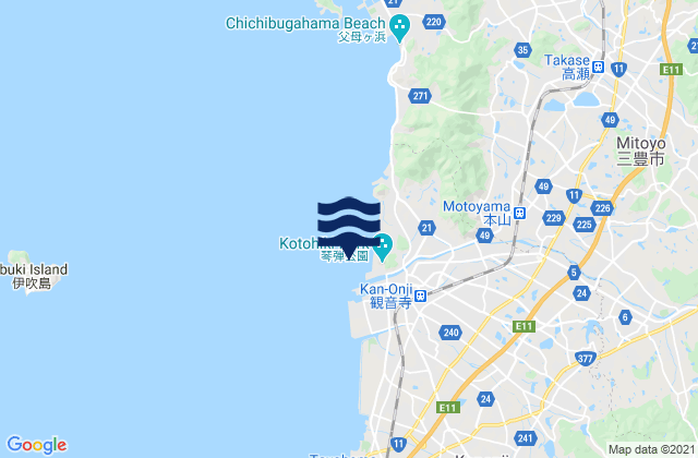 Mapa de mareas Kan-Onzi, Japan