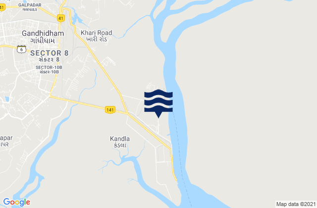 Mapa de mareas Kandla Harbour, India