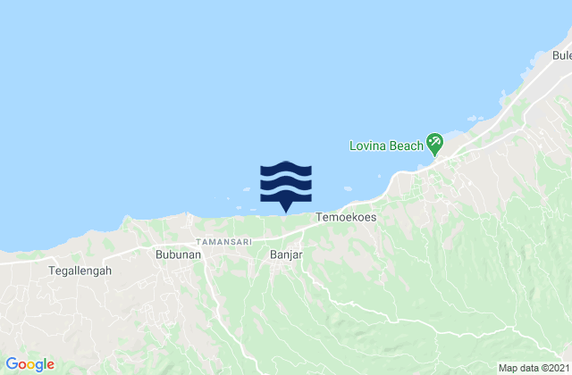 Mapa de mareas Kanginan, Indonesia
