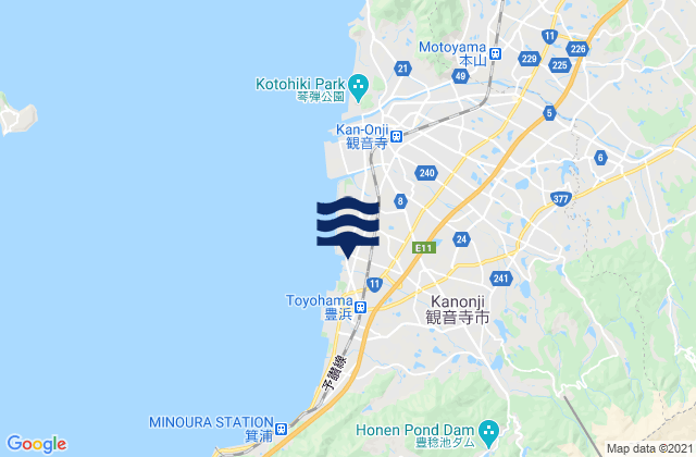 Mapa de mareas Kan’onji Shi, Japan
