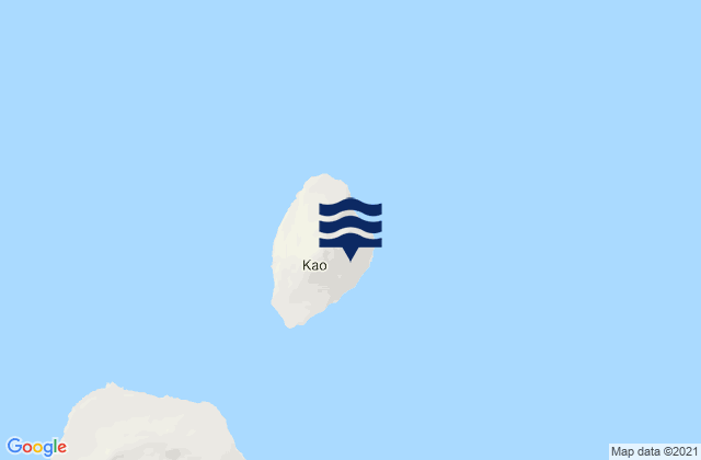 Mapa de mareas Kao Island, Tonga