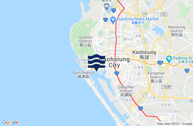 Mapa de mareas Kaohsiung, Taiwan