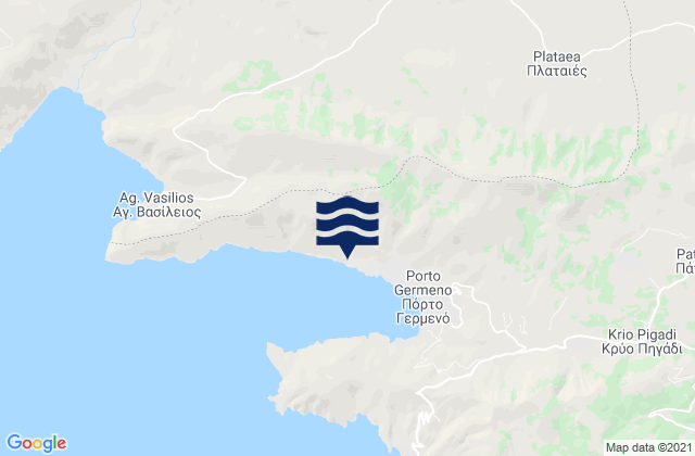 Mapa de mareas Kaparéllion, Greece