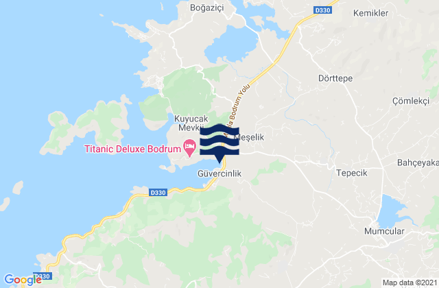 Mapa de mareas Karaova, Turkey