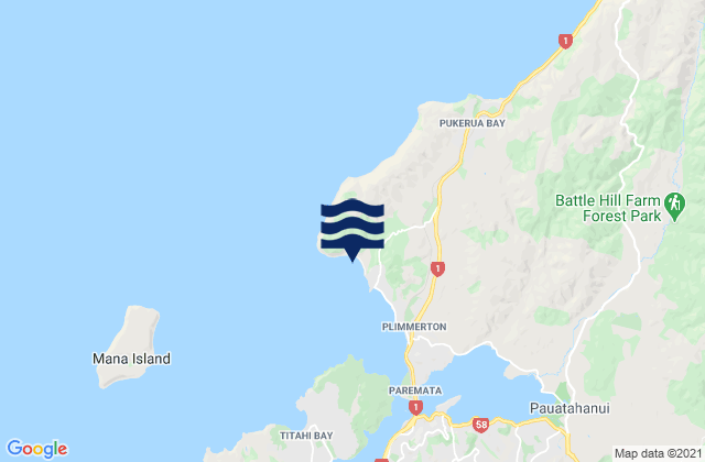 Mapa de mareas Karehana Bay - Plimmerton Boating Club, New Zealand
