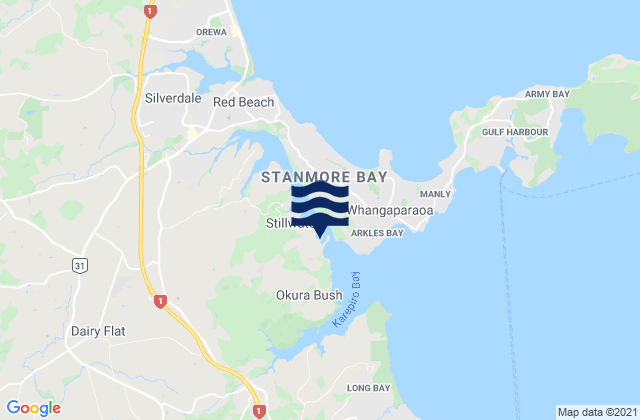 Mapa de mareas Karepiro Bay, New Zealand
