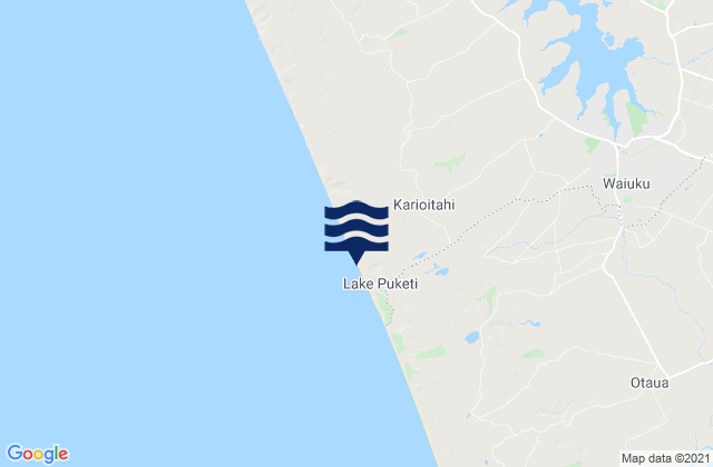 Mapa de mareas Karioitahi Beach, New Zealand