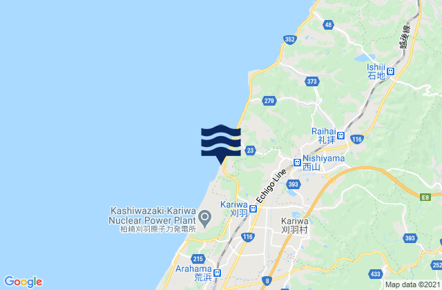 Mapa de mareas Kariwa-gun, Japan