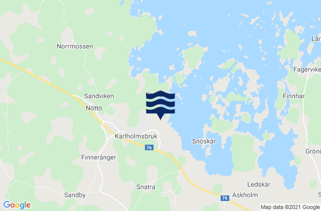 Mapa de mareas Karlholmsbruk, Sweden