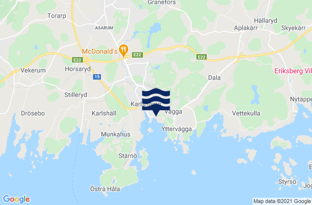 Mapa de mareas Karlshamns kommun, Sweden