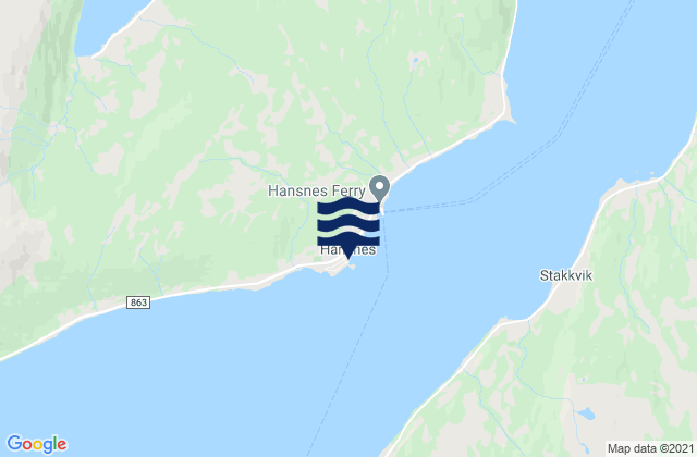 Mapa de mareas Karlsøy, Norway
