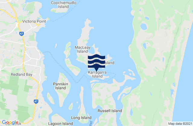 Mapa de mareas Karragarra Island, Australia