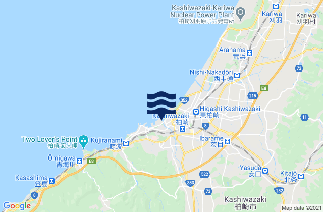 Mapa de mareas Kashiwazaki Shi, Japan