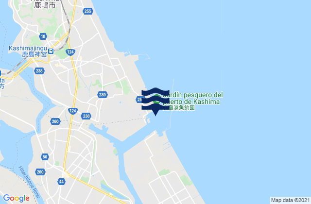 Mapa de mareas Kasima, Japan